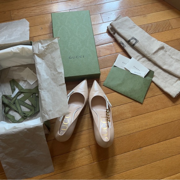 Gucci Pink Leather Heels - Picture 11 of 14